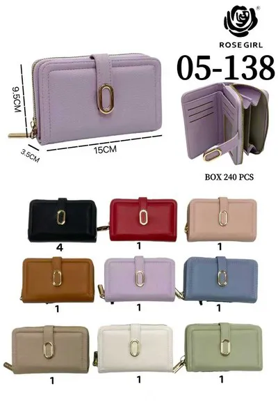 Cartera con cierre metálico