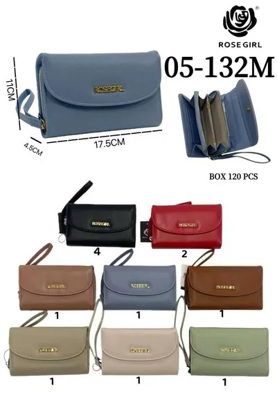 Cartera de mano con solapa