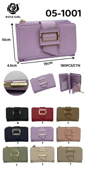 Cartera con hebilla cuadrada