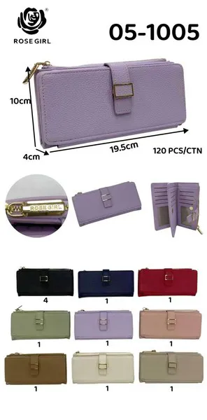 Cartera larga con hebilla