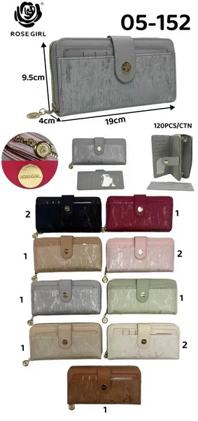 Cartera larga texturizada para dama
