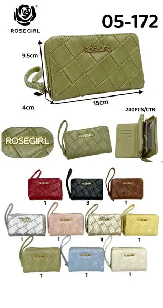 Cartera tejida con correa de muñeca