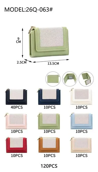 Cartera pequeña plegable de lienzo