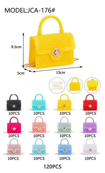 Bolsa gelatina con solapa y cadena