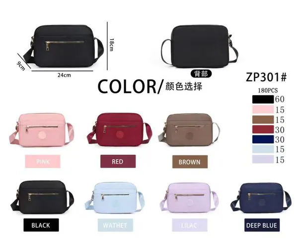 Bolsa cruzada de nylon para dama