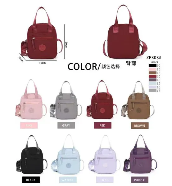 Bolsa de mano de nylon con asa