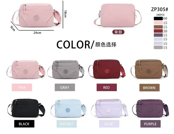 Bolsa cruzada de nylon para dama