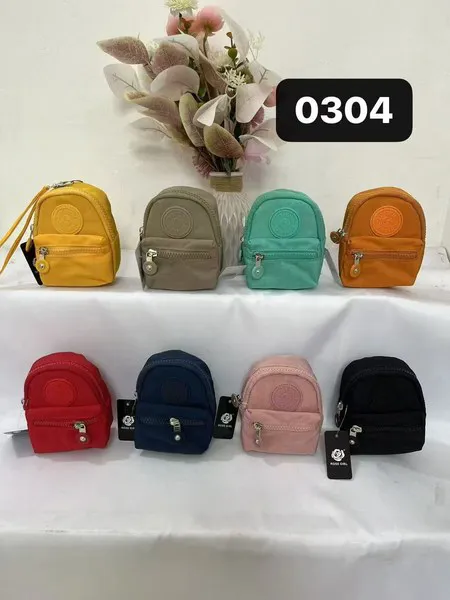 Monedero mini mochila con cierre