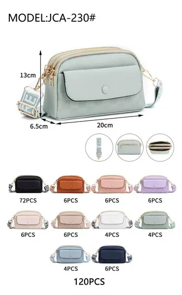 Bolsa cruzada con bolsillo frontal