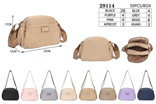 Bolsa cruzada de nylon para dama