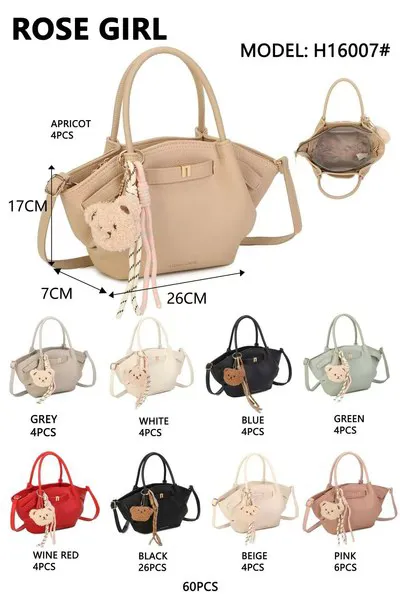 Bolsa tote con dije de oso