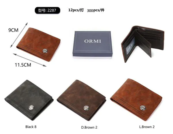 Cartera con broche para caballero