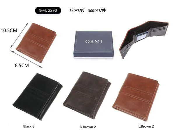 Cartera vertical para caballero