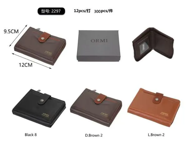 Cartera con broche para caballero