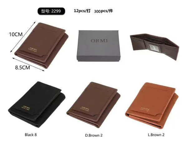 Cartera tríptica para caballero