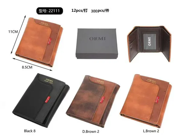 Cartera vertical para caballero