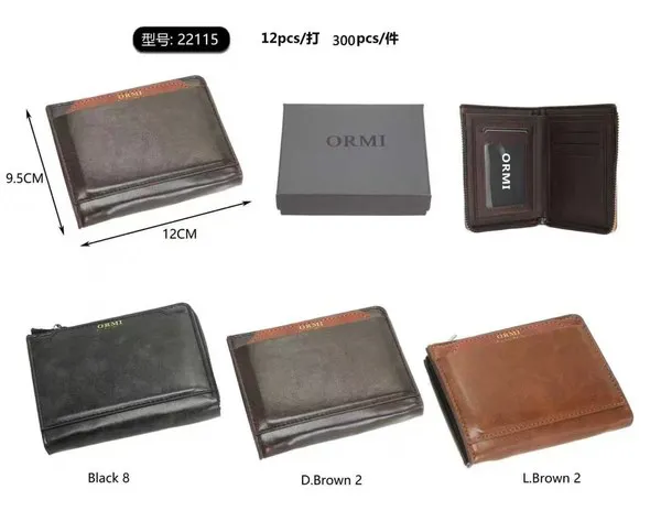 Cartera de piel para caballero