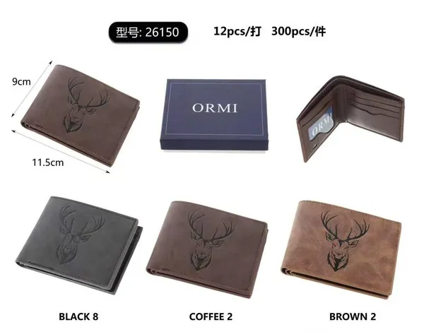 Cartera con grabado de venado