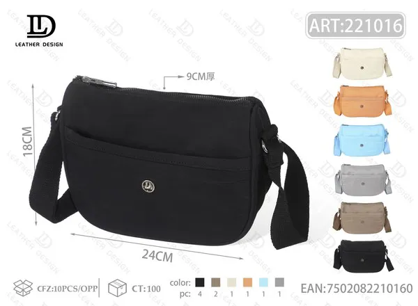 Bolsa cruzada de nailon para dama
