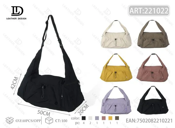 Bolsa de hombro grande de nailon