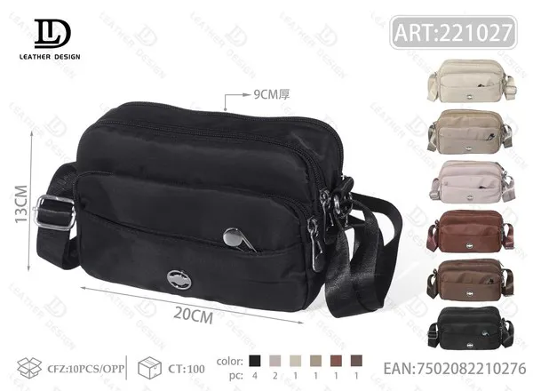 Bolsa cruzada de nailon para dama