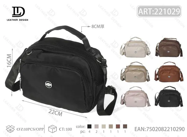 Bolsa cruzada de nailon para dama