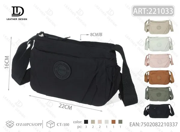 Bolsa cruzada impermeable de nailon