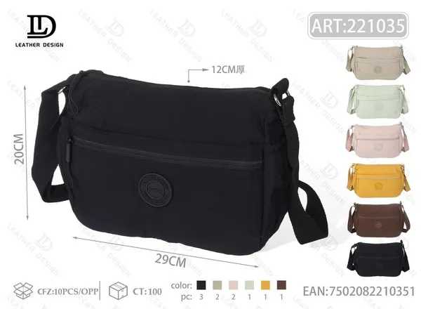 Bolsa cruzada impermeable de nailon