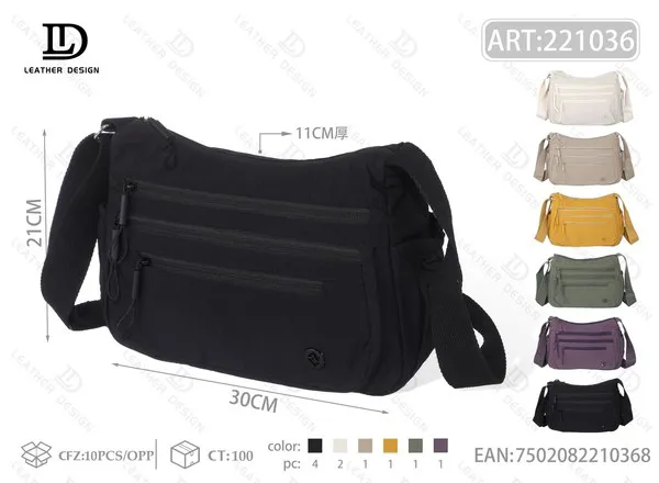 Bolsa cruzada impermeable de nailon