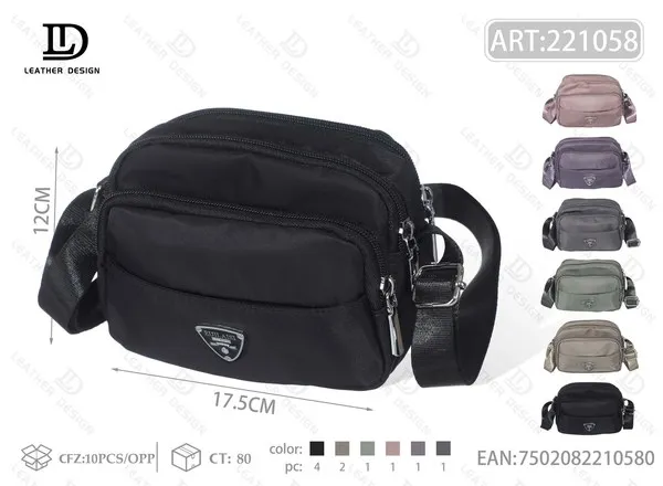 Bolsa cruzada de nailon impermeable