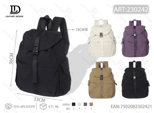 Mochila impermeable de nailon para dama