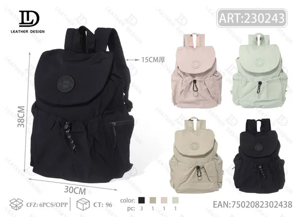 Mochila impermeable de nailon para dama