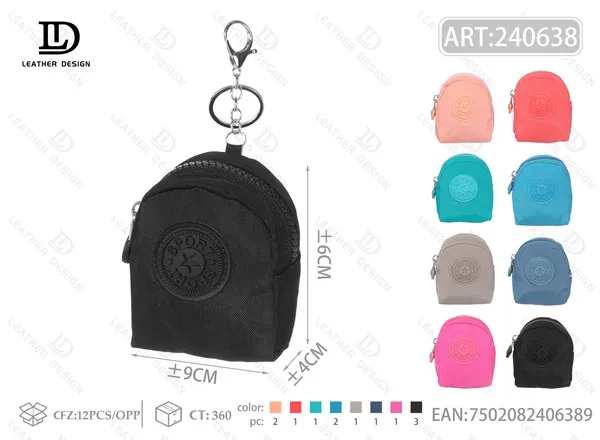 Monedero con forma de mochila