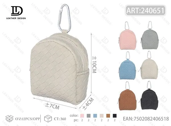 Monedero con forma de mochila
