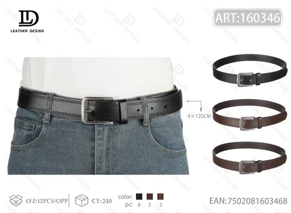 Cinturón de piel para caballero