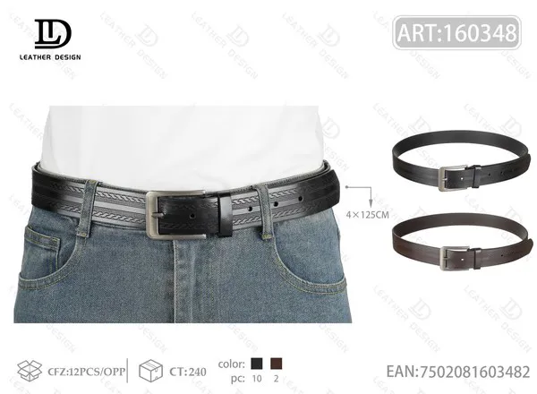 Cinturón de piel para caballero