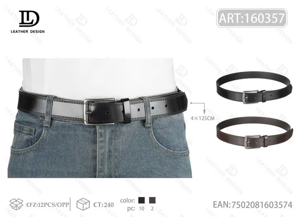 Cinturón de piel para caballero