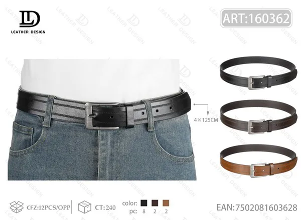 Cinturón de piel para caballero