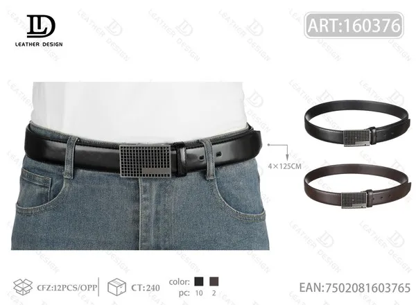 Cinturón para caballero con hebilla placa
