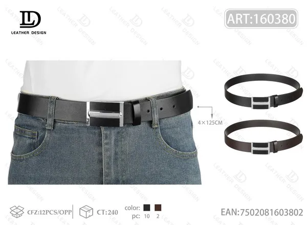 Cinturón para caballero con hebilla placa