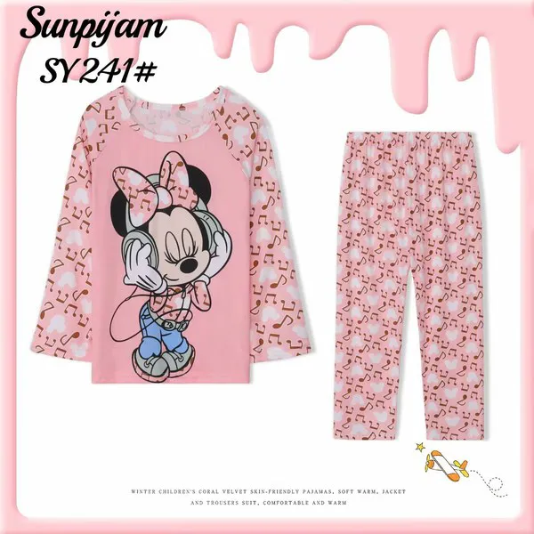 Pijama de niña de manga larga