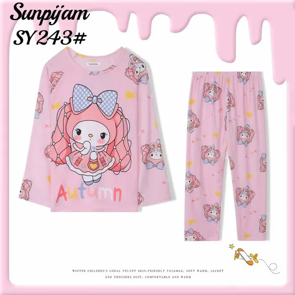 Pijama de niña de manga larga