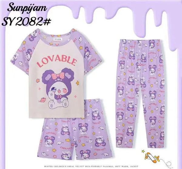 Pijama de niña tres piezas