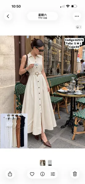 Vestido camisero sin mangas
