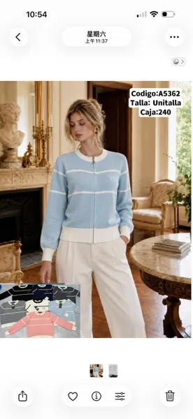 Chaqueta de punto con cremallera