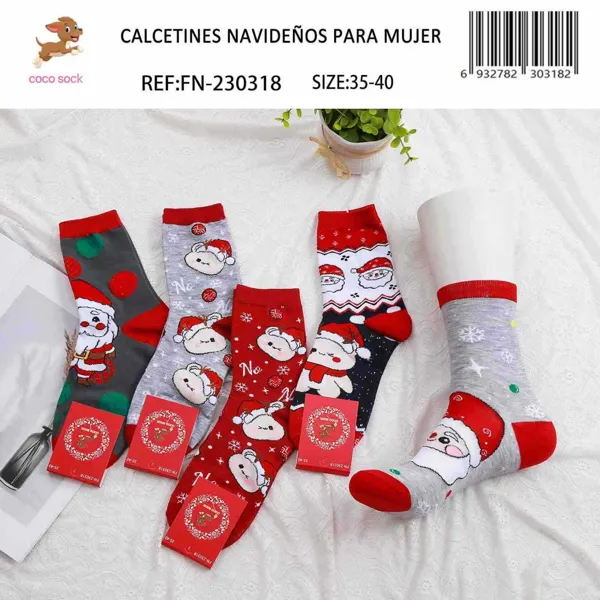 Calcetines navideños para dama
