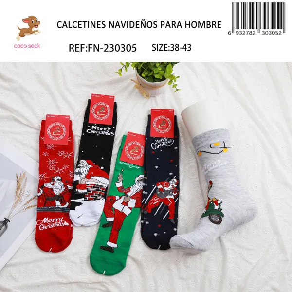 Calcetines navideños divertidos para hombre