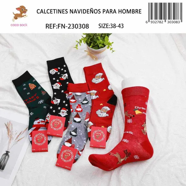 Calcetines navideños para caballero