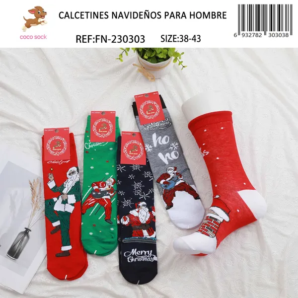 Calcetines navideños para hombre