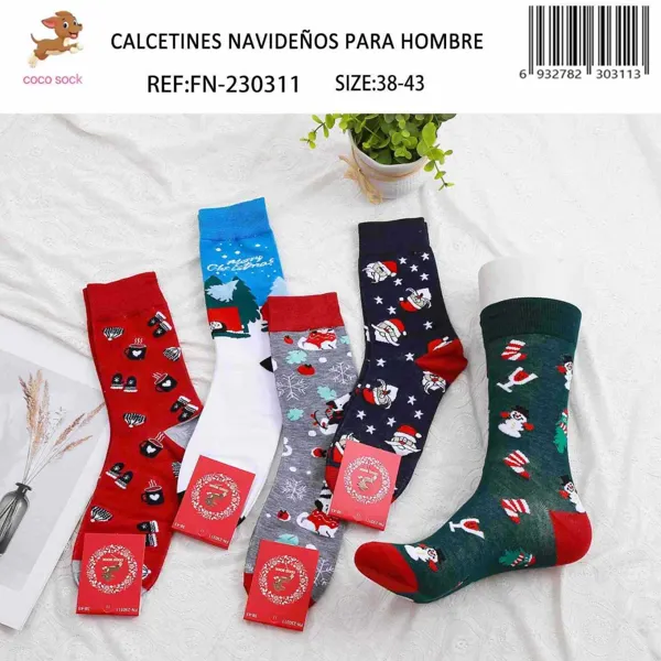Calcetines navideños para caballero